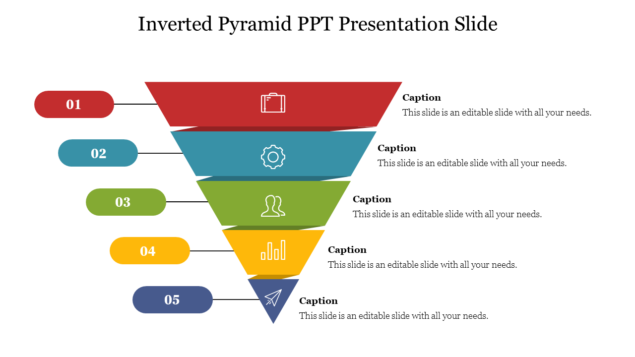 Inverted Pyramid PPT Presentation Slide